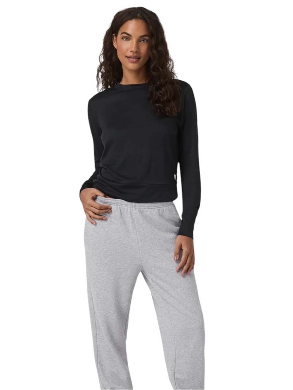 NEW Vuori Daydream Crew Top Black Heather Size M - Picture 3 of 14